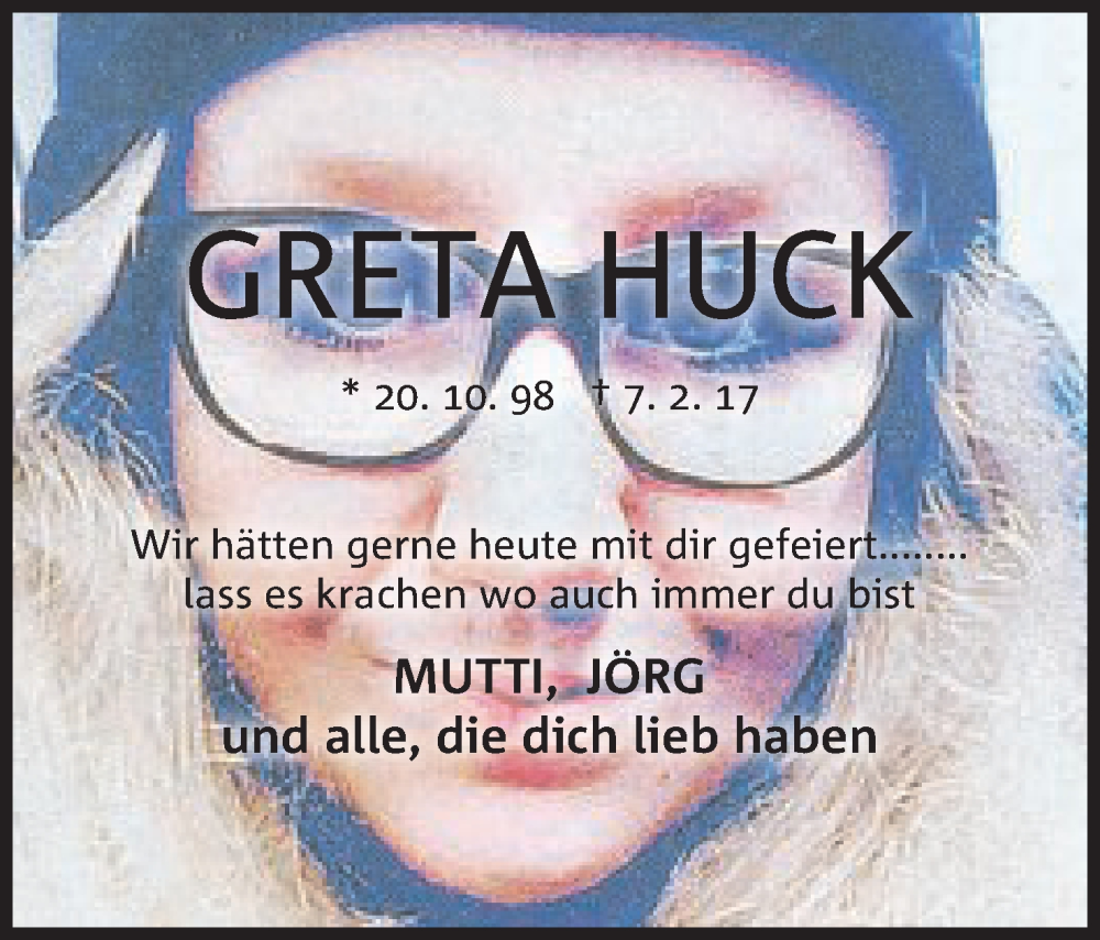  Traueranzeige für Greta Huck vom 20.10.2023 aus Mindener Tageblatt